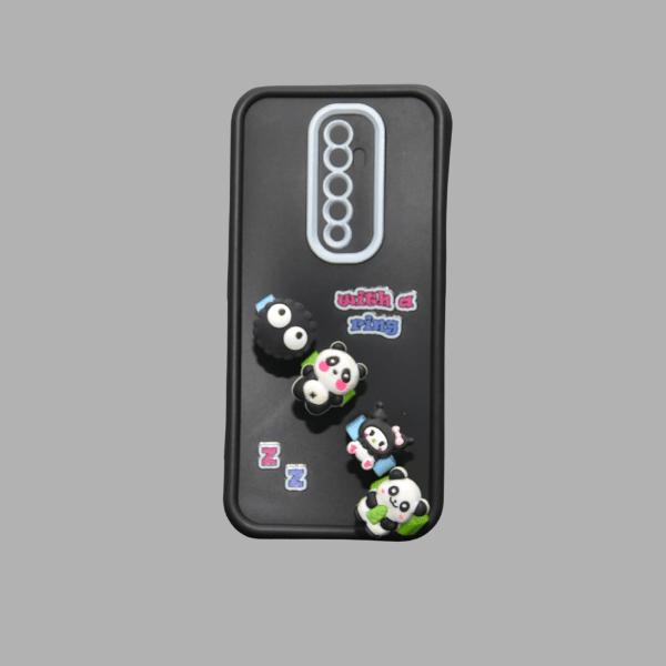 جراب سيليكون كرتوني مزود بحلقات لهاتف اوبو رينو 2F