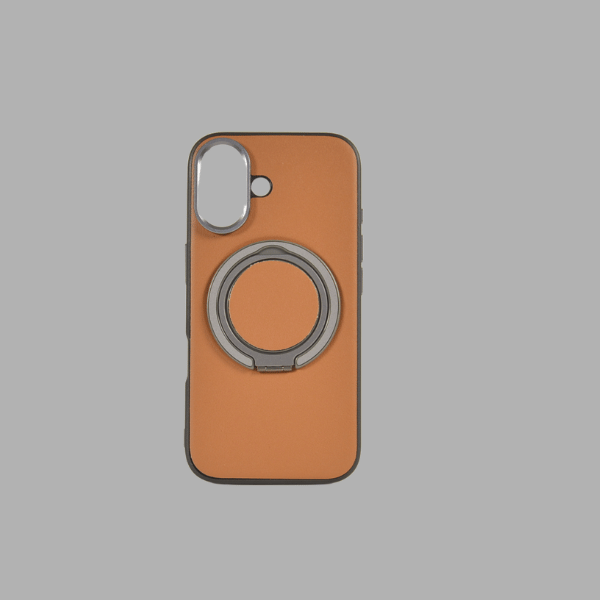 For iP 16 New Premium Leather Case With Stand