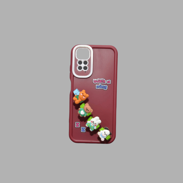 جراب سيليكون كرتوني مزود بحلقات لهاتف شاومي Note 11