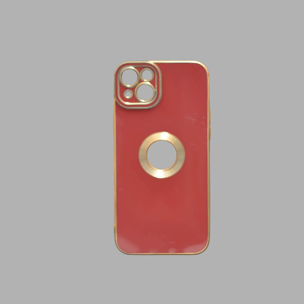 For iP 14 Plus Colored Logo Hole Silicone Covers