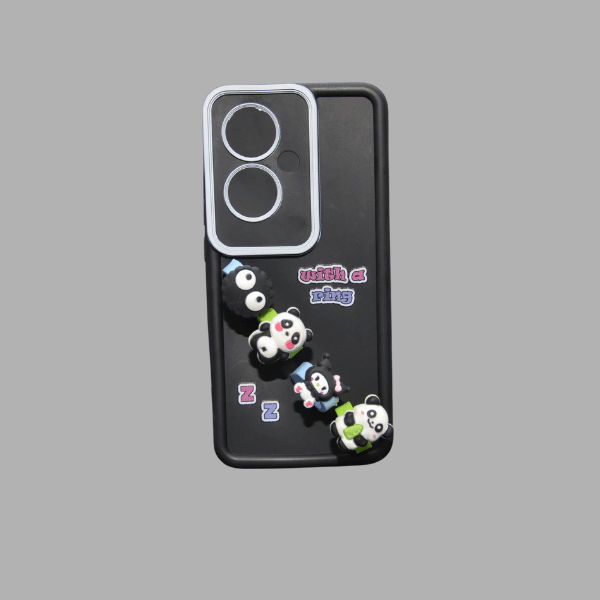 جراب سيليكون كرتوني مع حلقات لهاتف Oppo reno 11F