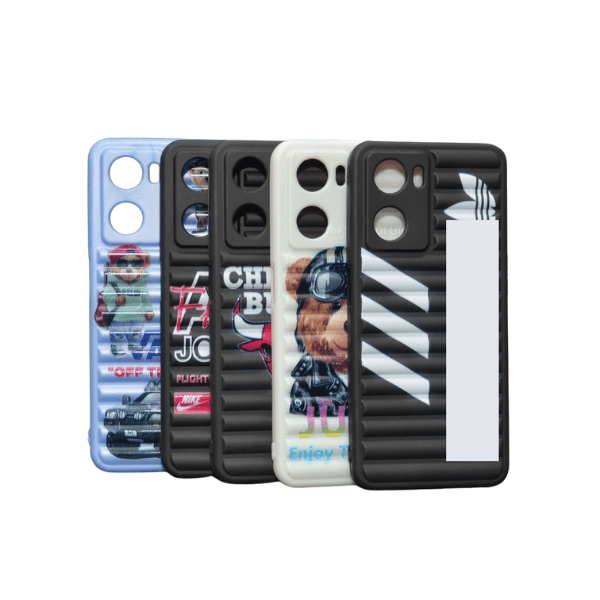 غطاء سيليكون مطبوع عليه شعار Oppo A77