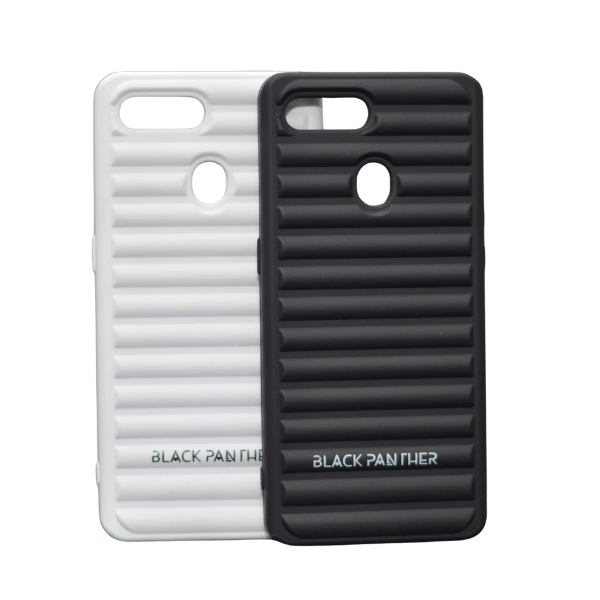 غطاء سيليكون بمضخة لهاتف Oppo F9 Black Panther