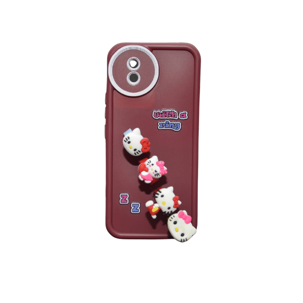 جراب سيليكون كرتوني مزود بحلقات لهاتف ViVO Y02T