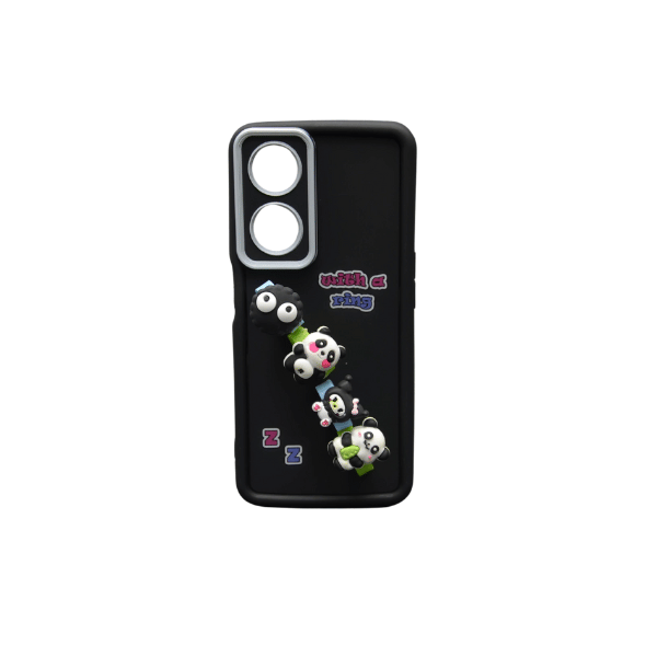 جراب سيليكون كرتوني مع حلقات لهاتف Oppo A98