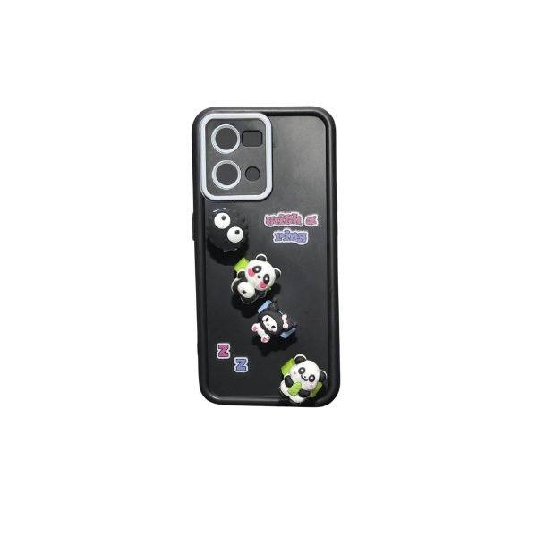 جراب سيليكون كرتوني مع حلقات لهاتف Oppo reno 7