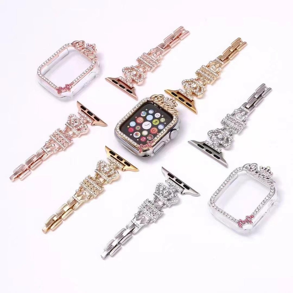 Stainless Steel Metal Strap For Apple Watch with cover 42-44-45 -49 mm ML