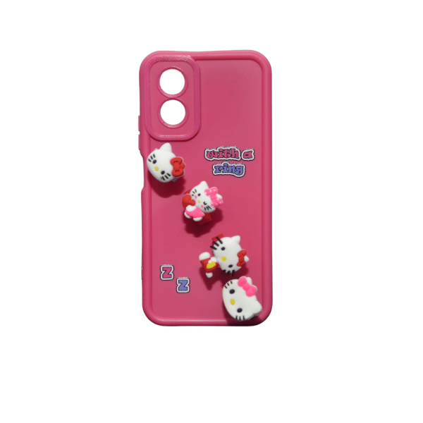 جراب سيليكون كرتوني مزود بحلقات لهاتف اوبو A38