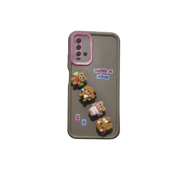 جراب سيليكون كرتوني مزود بحلقات لهاتف شاومي 9T