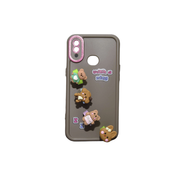 جراب سيليكون كرتوني مزود بحلقات لهاتف سامسونج A10S