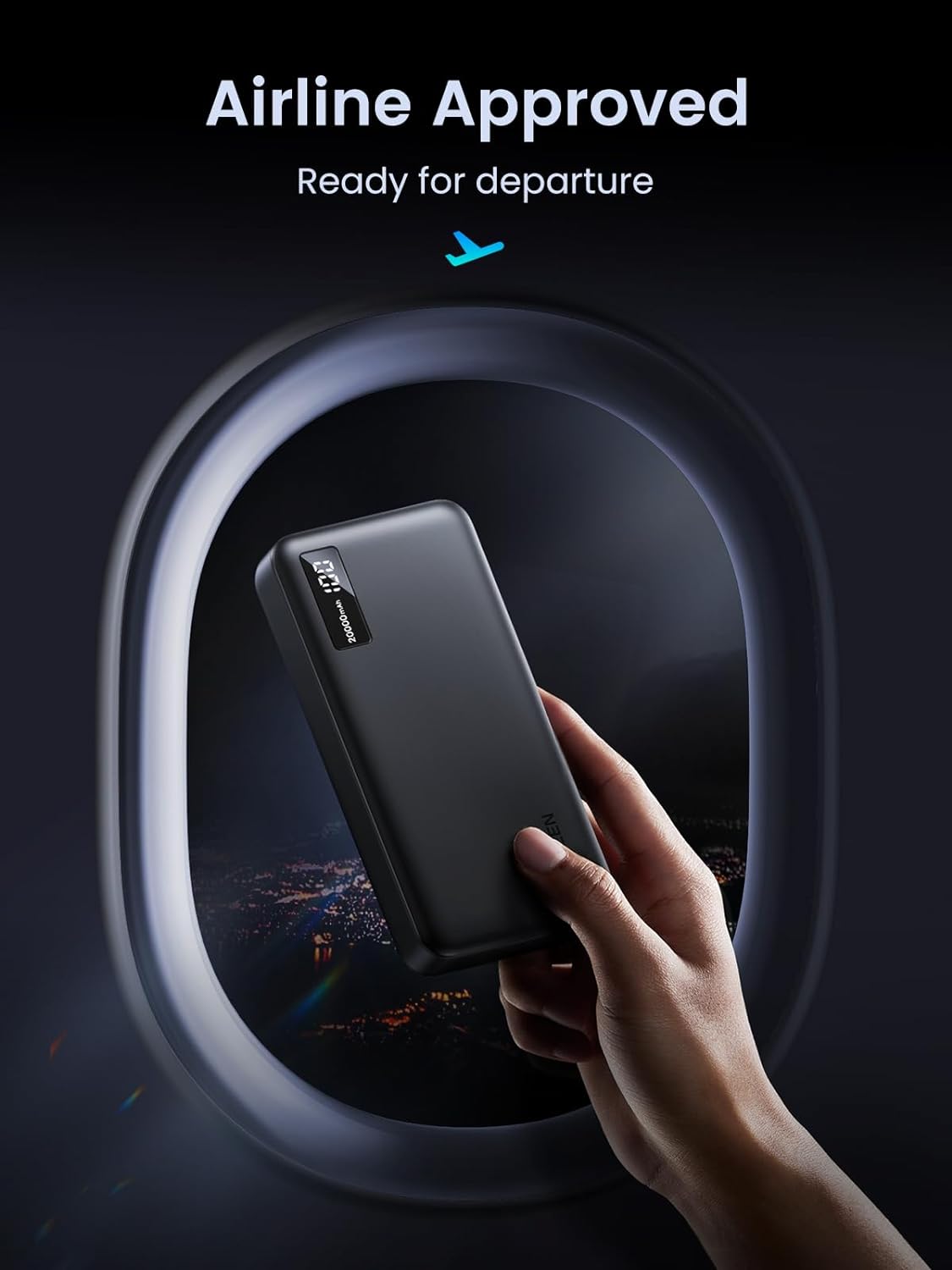 بطارية يوجرين 20000 مللي أمبير 20 وات سريعة في اتجاهين
باور بانك شحن باللون الرمادي - PB312