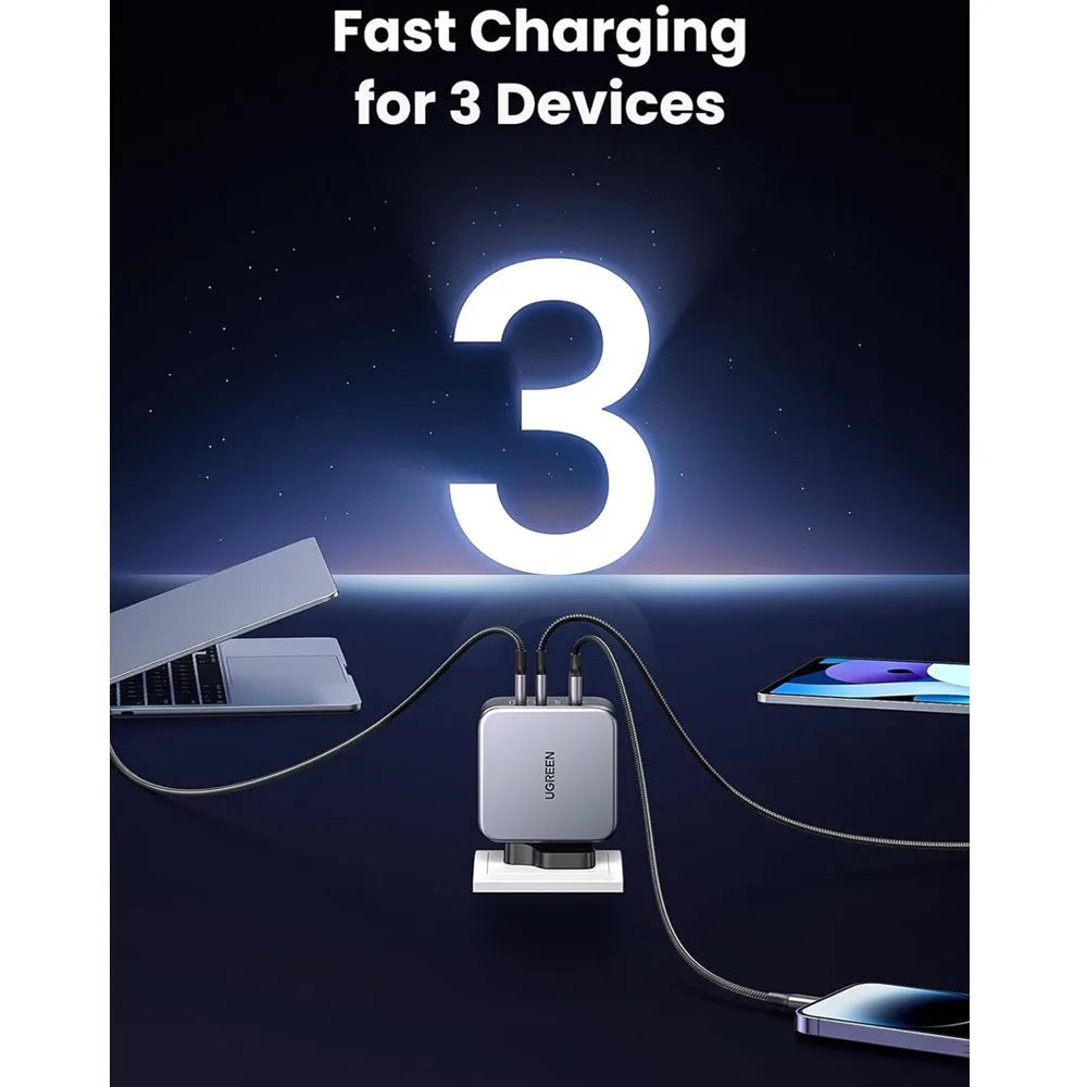 UGreen CD289 Nexode 3-Port PD GaN Fast Charger Adapter, 140W