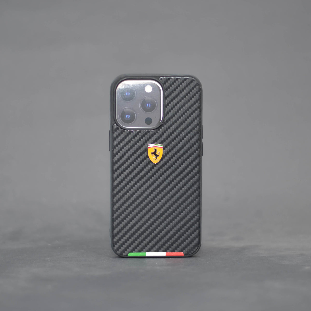 For iP 13 Pro Real Ferrari Carbon Fiber Covers Matjrna