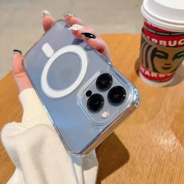 جراب مغناطيسي شفاف لهاتف iP 11 Pro Max