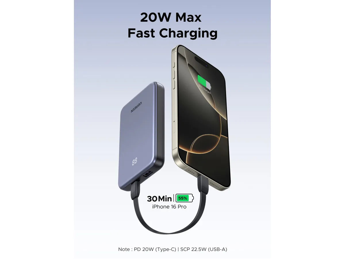 UGREEN Power Bank 10000mAh 20W 75131B Two-way Fast Charging
