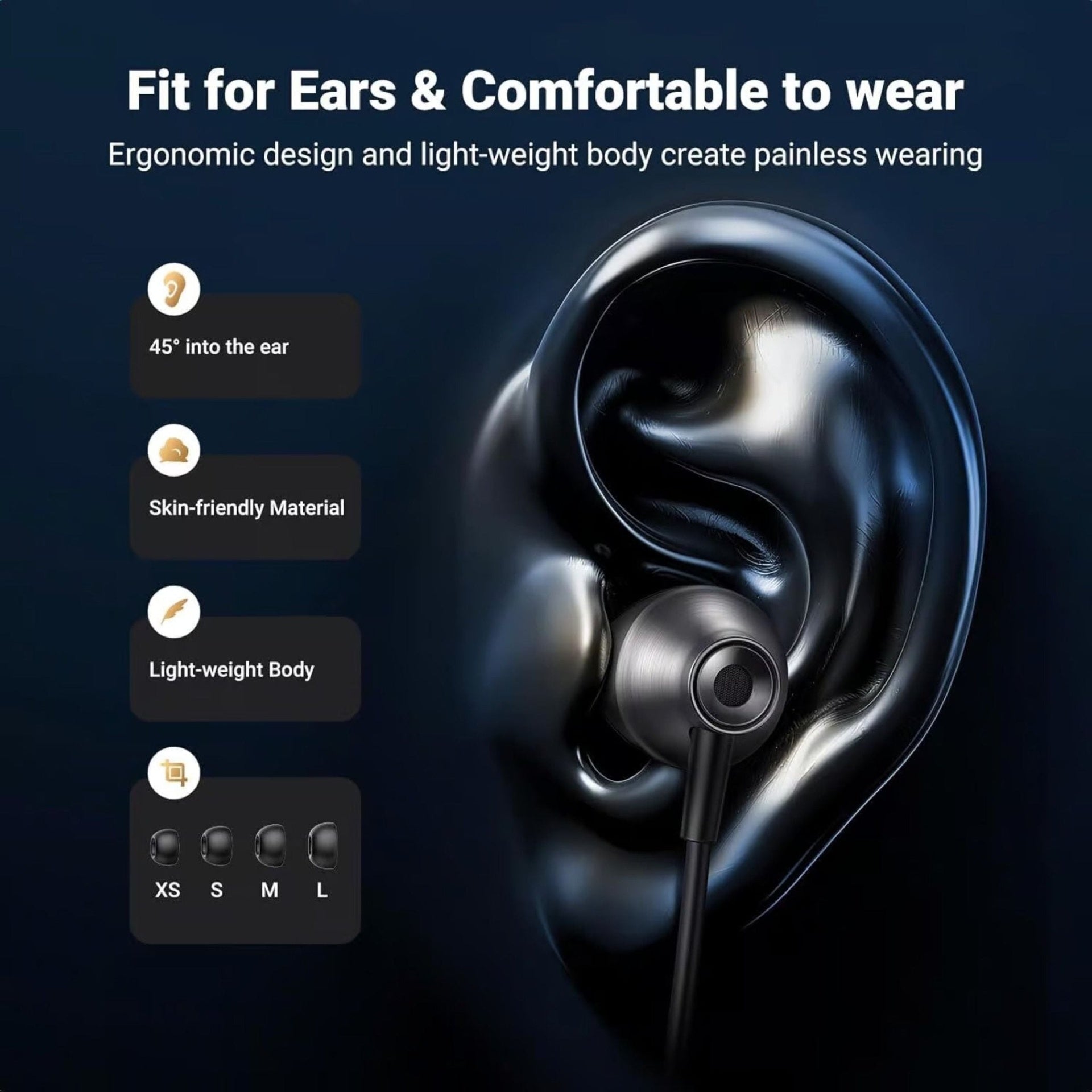 Ugreen Wired Earphones With Usb-C Connector - Black EP106