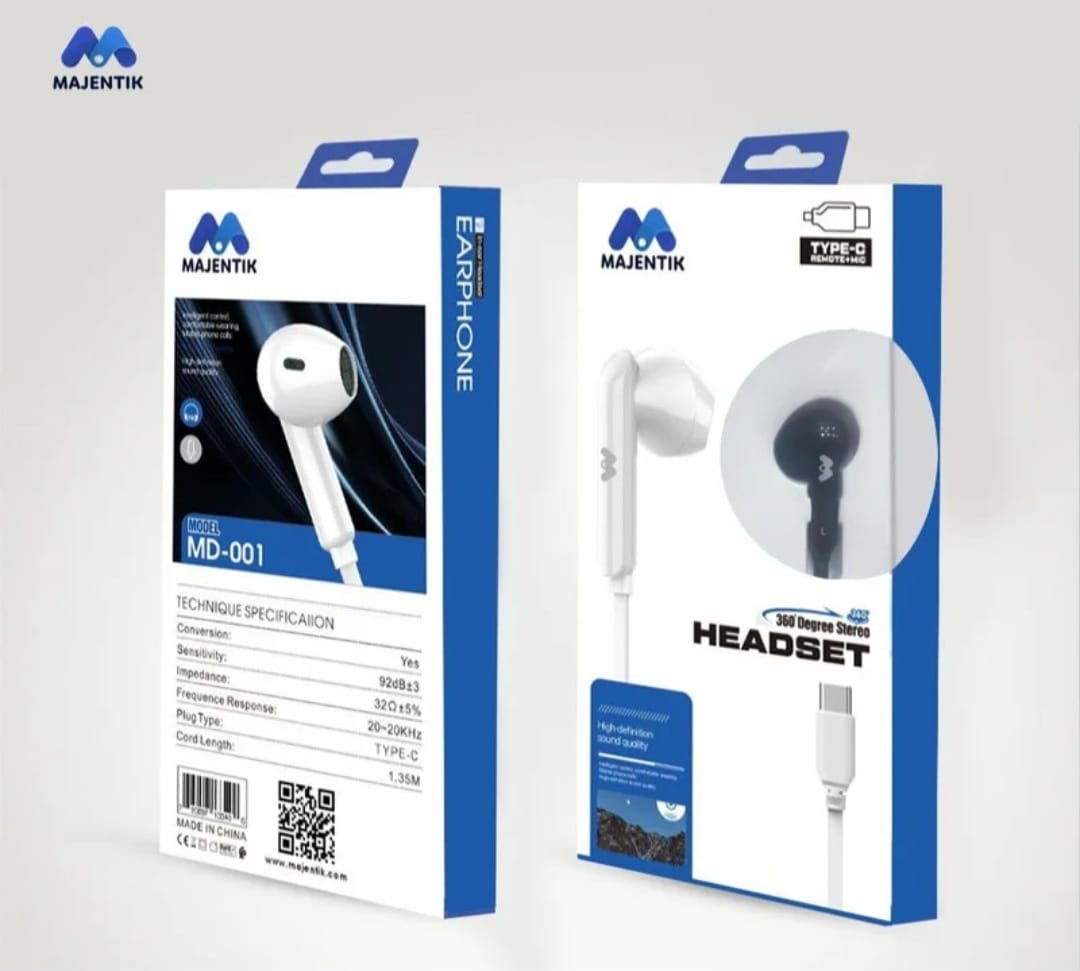 Majentic wired Earphones with Microphone - MD-001