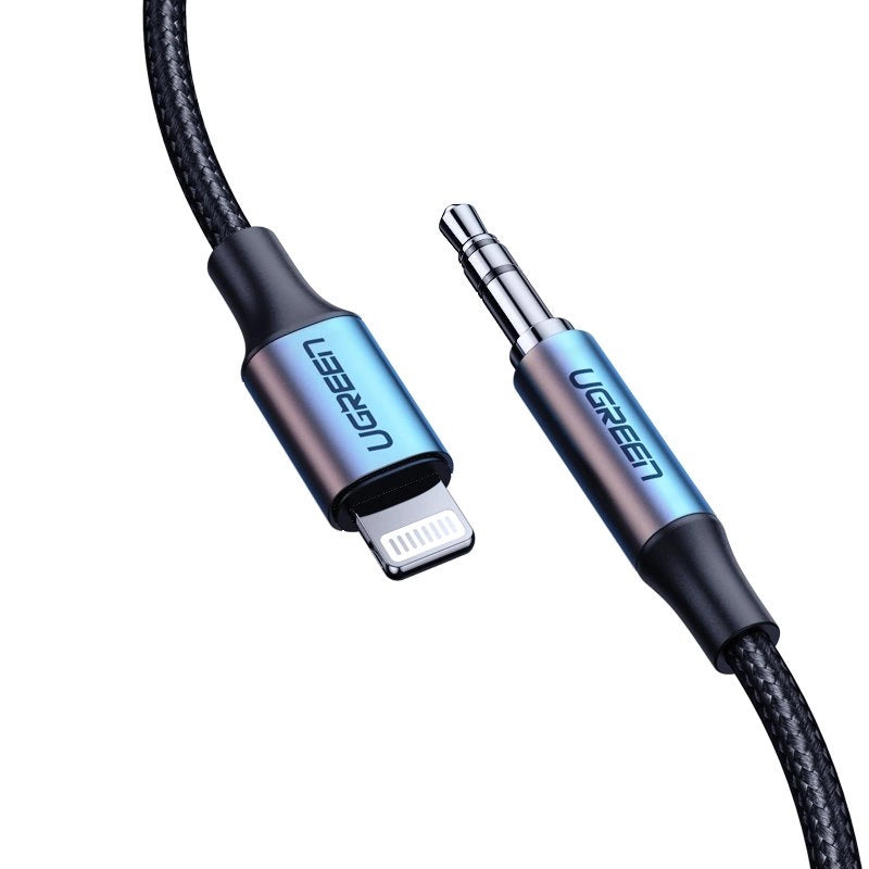 UGREEN LIGHTNING TO 3.5MM AUX CABLE ALUMINUM SHELL WITH BRAIDED 1M MFI