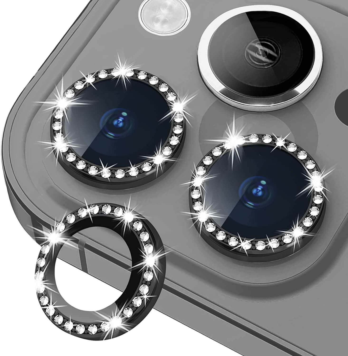 For iP 12 Pro Max Camera Lens Cover Strass