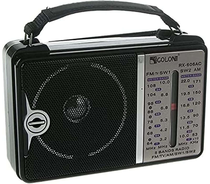 GOLON RX-606 Classic RADIO works with electricity, 4-bands AM,FM,SW1,SW2