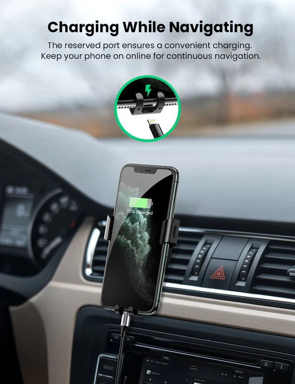 Gravity Drive Air Vent Mount Phone Holder (Space gray)