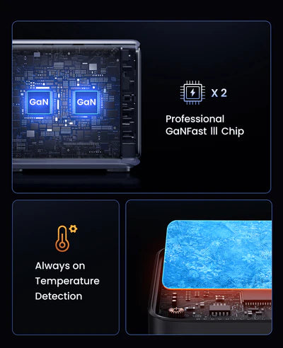 شاحن سطح المكتب السريع UGREEN 300 واط 1*USB-A+4*USB-C - CD333