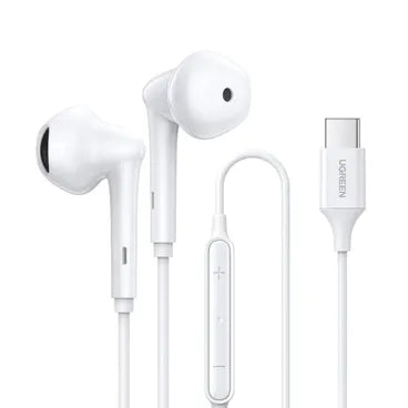 UGREEN EP101 Wired Earphones with USB-C Connector White