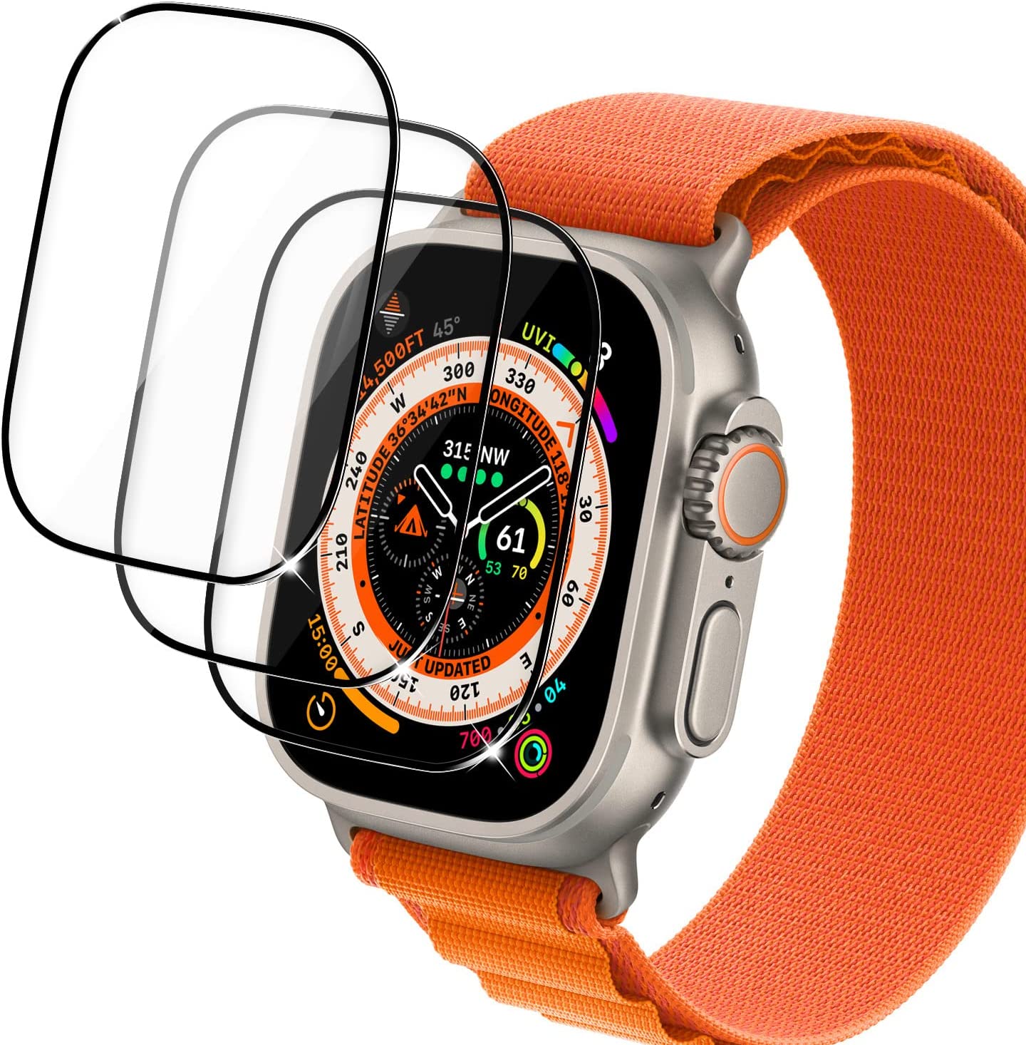 PMMA 3D Screen Protector Compatible with Apple Watch 45 mm - Matjrna