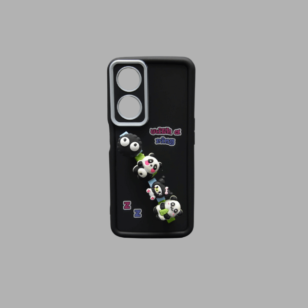 جراب سيليكون كرتوني مع حلقات لهاتف Oppo A98