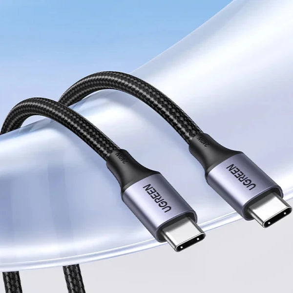 كابل يوجرين USB Type C - USB Type C Power Delivery 240W 5A 2m رمادي -US535