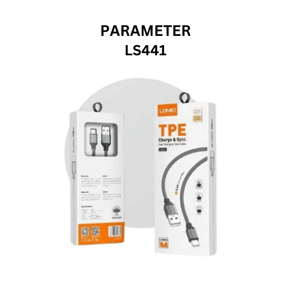 كابل للموبايل LS441 للشحن السريع مع كابل USB من النوع سي من لدنيو