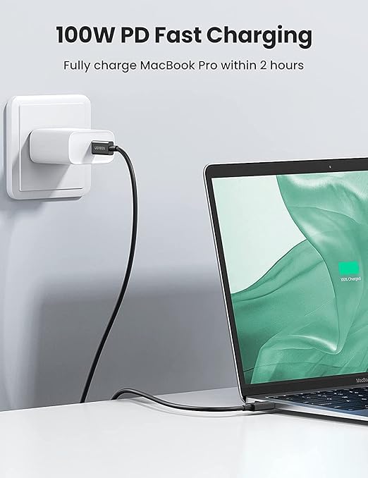 [6957303833894] UGREEN USB C to Type C 100W Thunderbolt 4 PD Cable Black