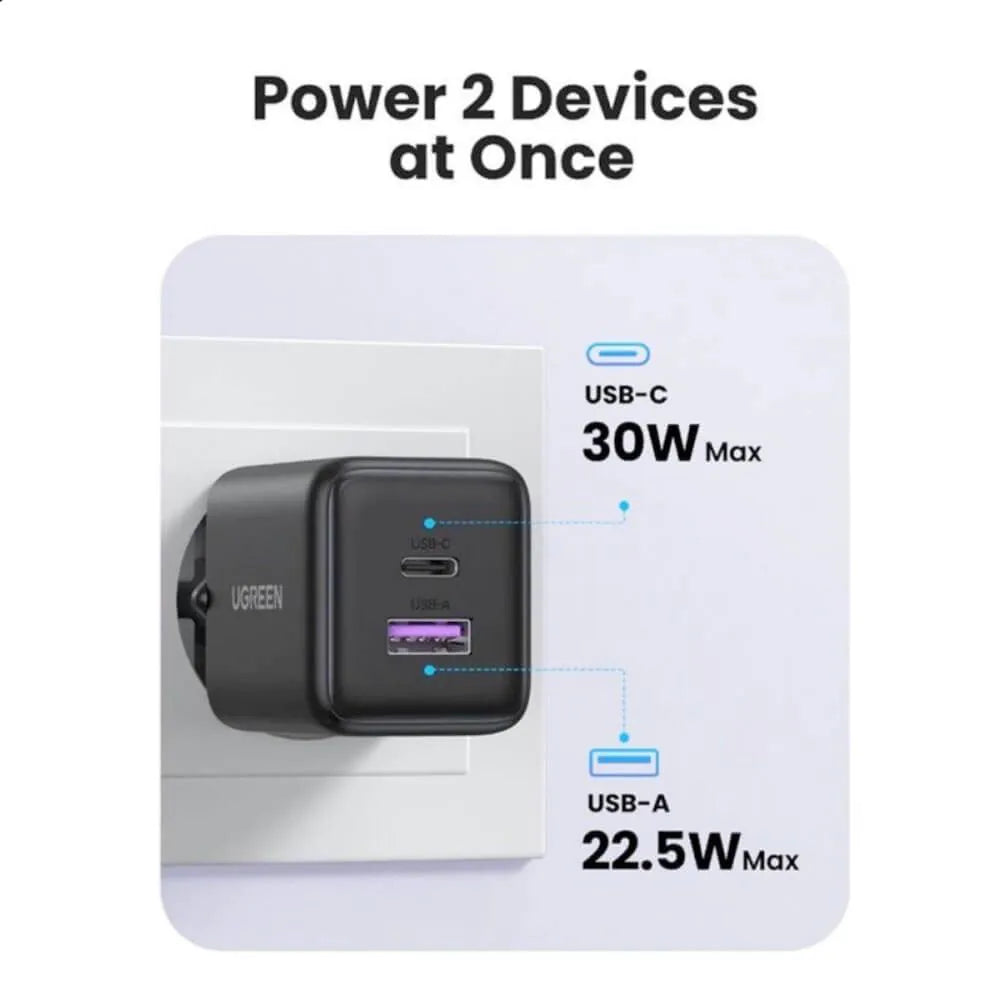 UGREEN 30W 2-Port GaN Fast Charger