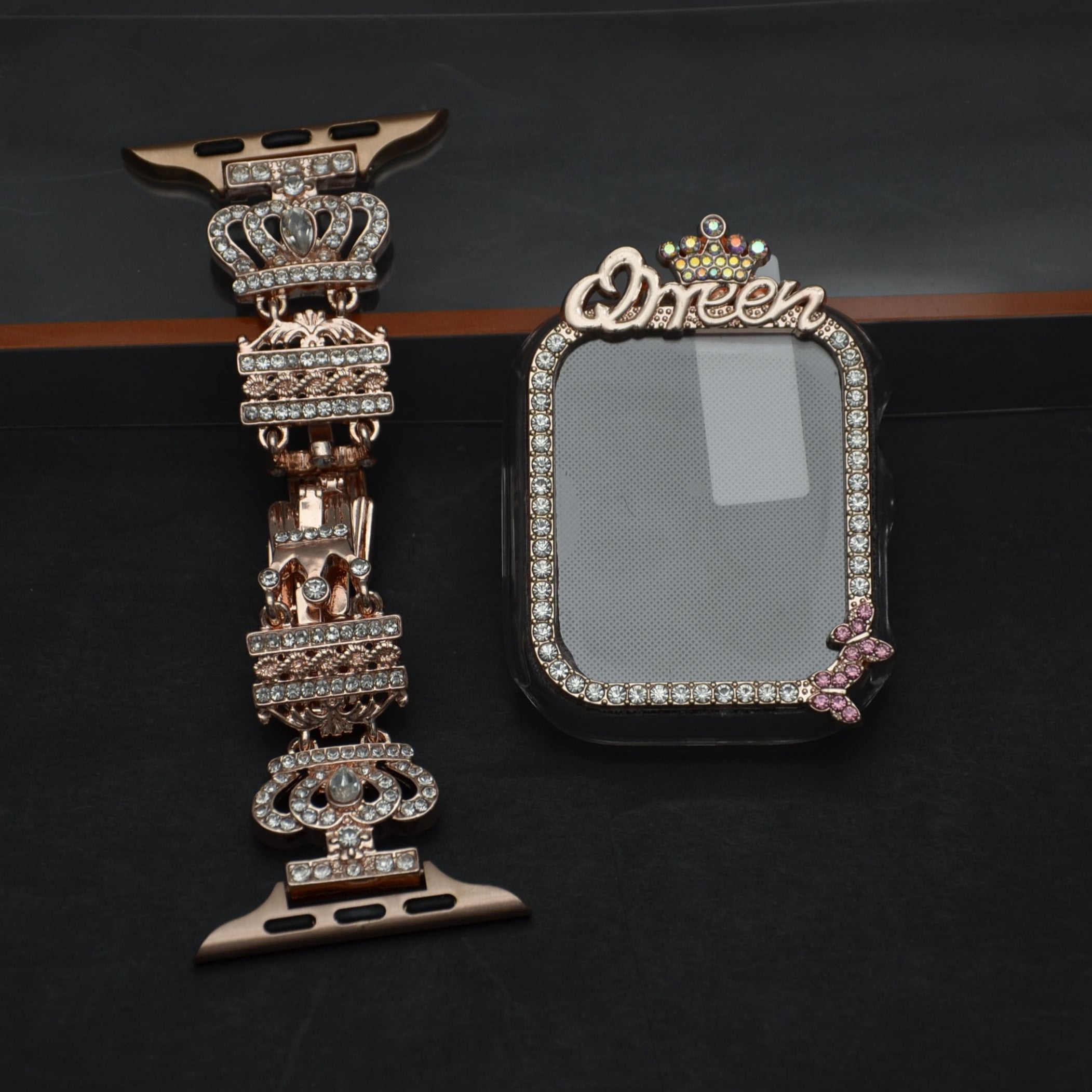 Stainless Steel Metal Strap For Apple Watch with cover 42-44-45 -49 mm ML