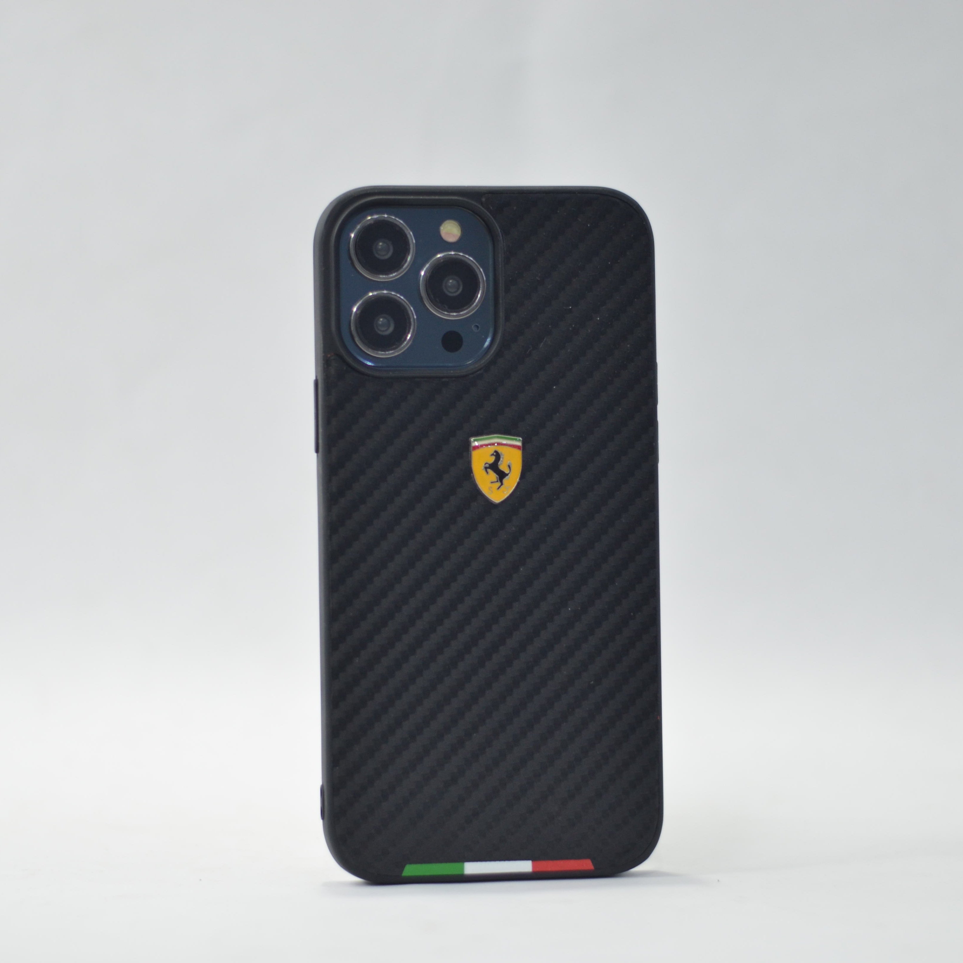 For iP 13 Pro Max Ferrari Carbon Fiber Covers