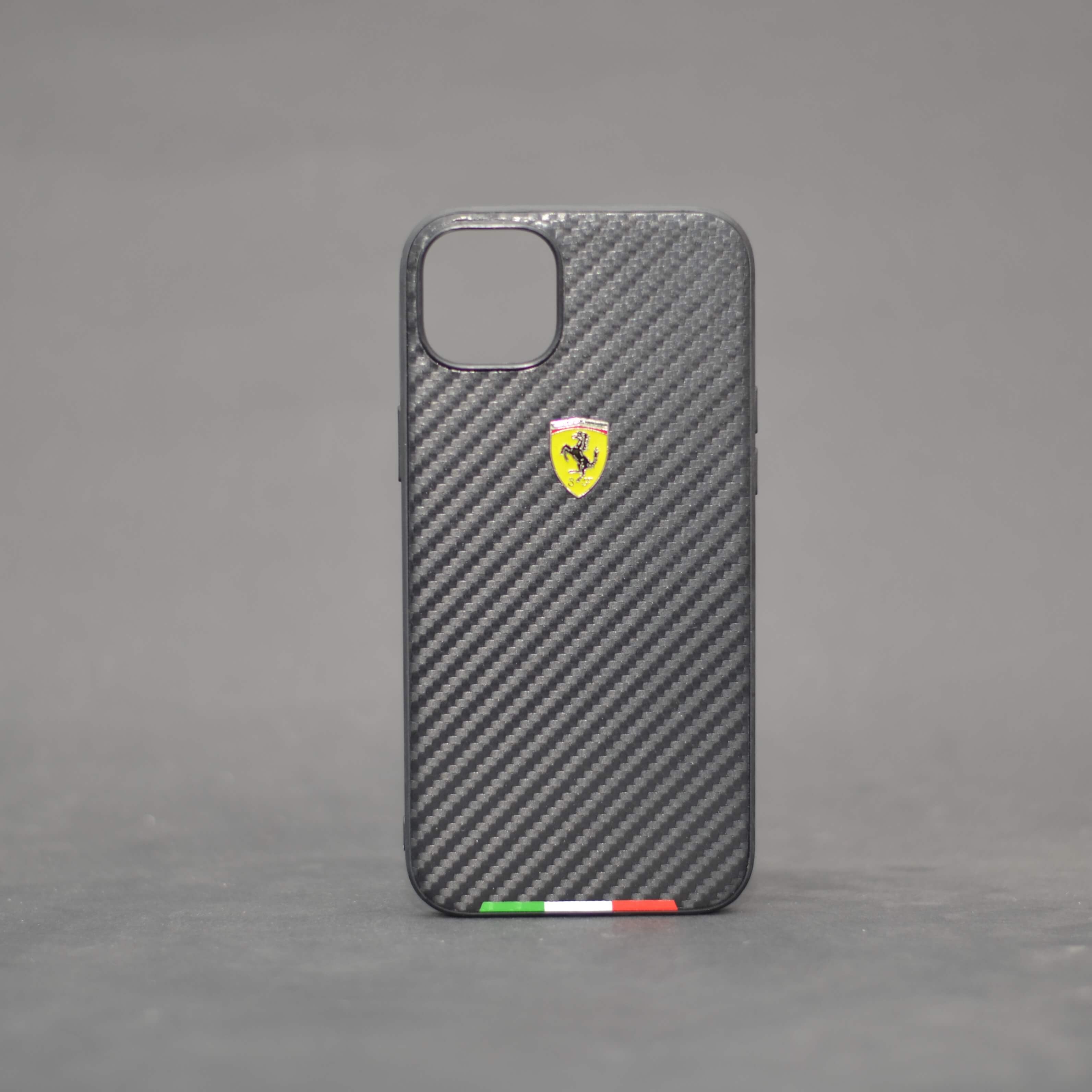 For iP 14 Plus Ferrari Carbon Fiber Covers