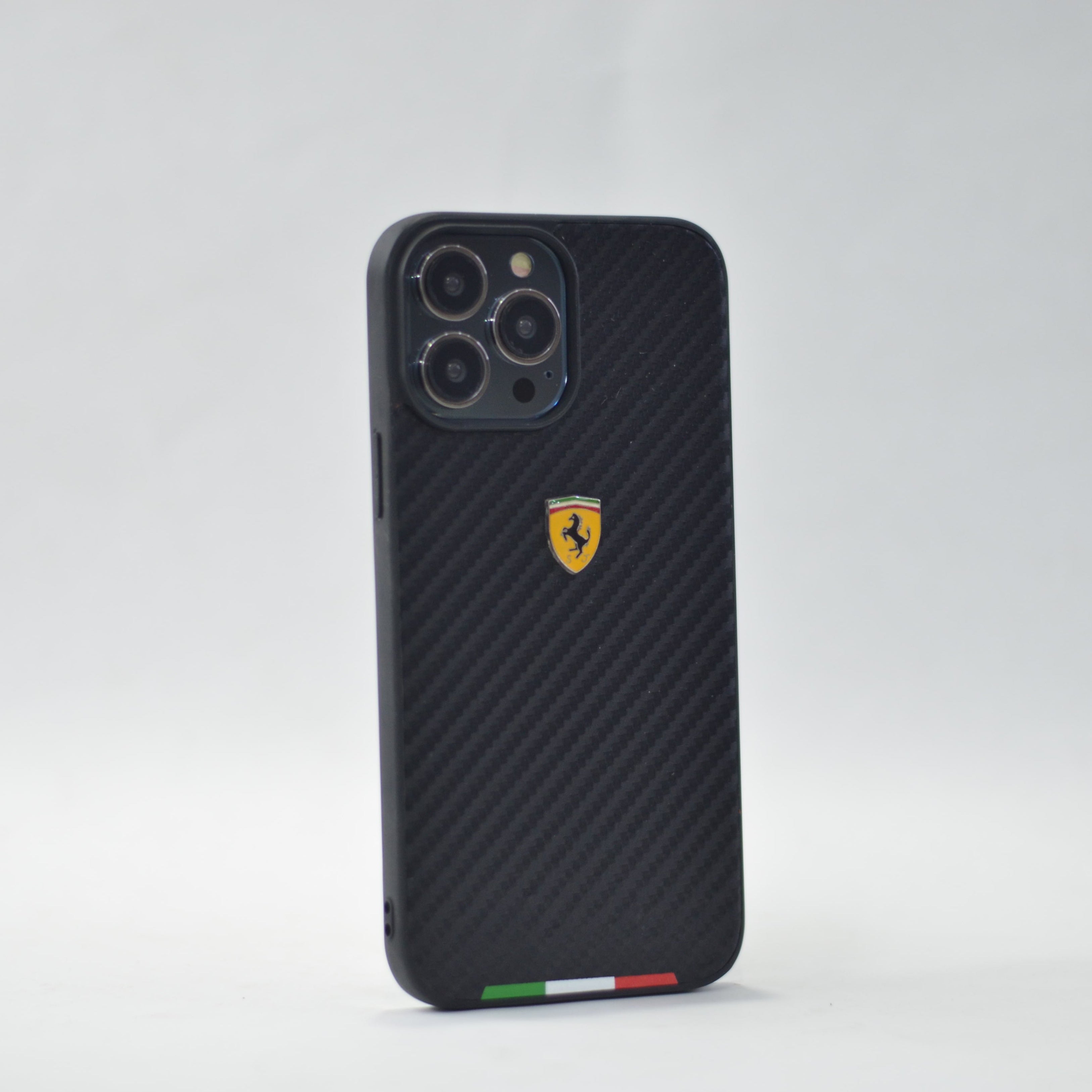 For iP 13 Pro Max Ferrari Carbon Fiber Covers