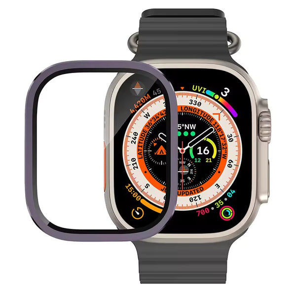 For Apple Watch Ultra 49 mm Screen Protector with Metal Frame