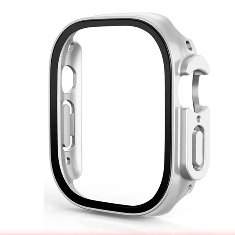 For Apple Watch Ultra Tempered Glass Film PC Watch Case 49 mmm