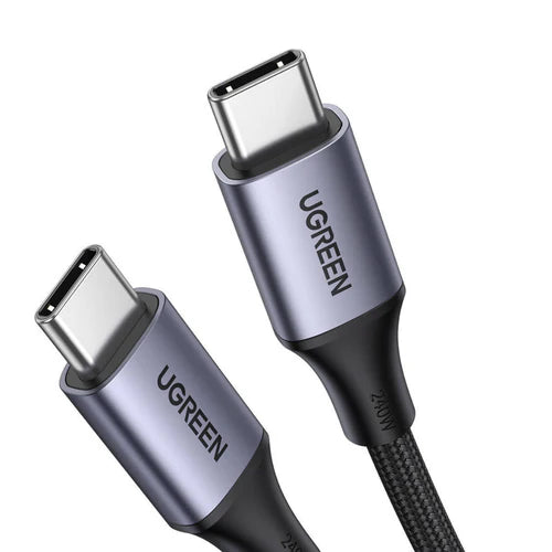 كابل يوجرين كابل USB Type C - USB Type C
 توصيل الطاقة 240 وات 5 أمبير 2 متر رمادي -US535