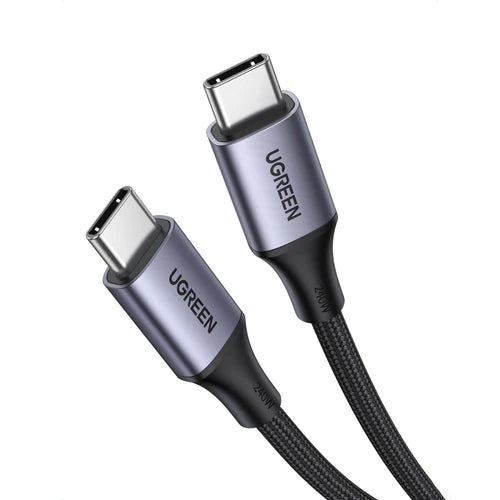 كابل يوجرين كابل USB Type C - USB Type C
 توصيل الطاقة 240 وات 5 أمبير 2 متر رمادي -US535