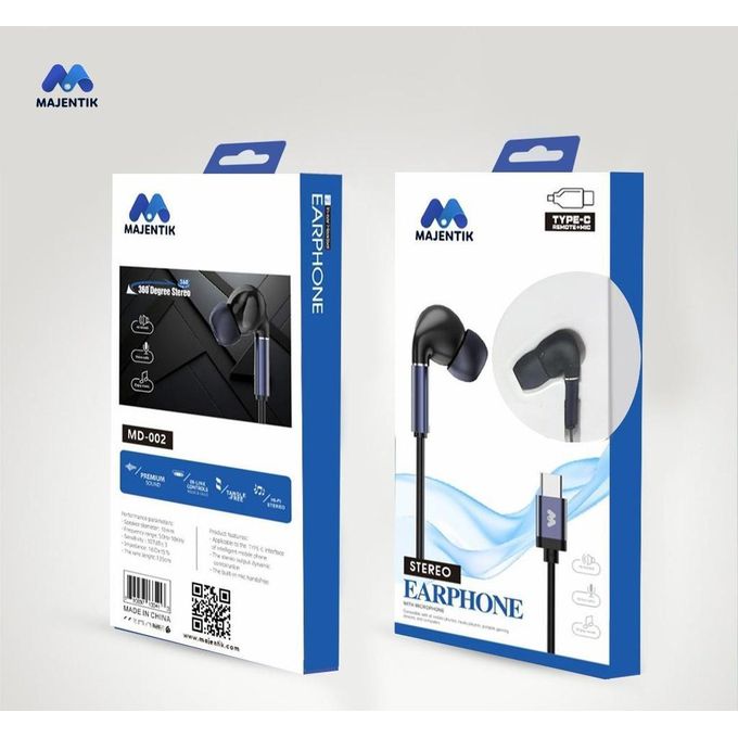 Majentic wired Earphones with Microphone - MD-002
