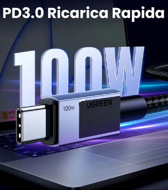 UGREEN L512 USB-C To USB-C PD 100W Fast Charging Cable 2M Space Gray