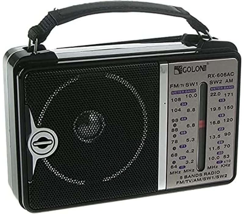 راديو جولون كلاسيكي RX-606 يعمل بالكهرباء بأربع موجات AM,FM,SW1,SW2