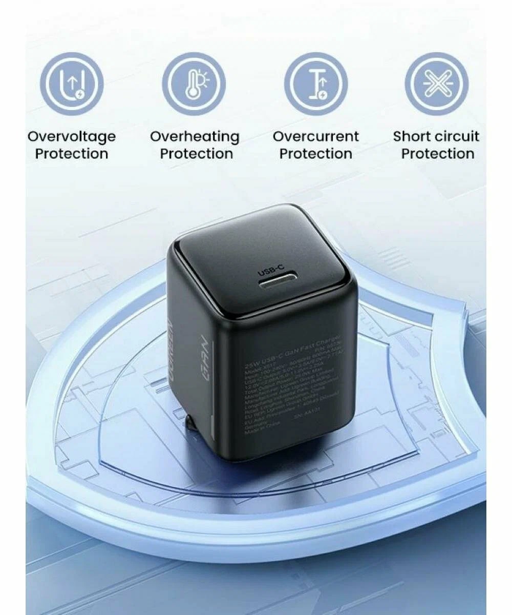 UGREEN 220V 25W, USB-C GaN /black/ - X517 / 65736