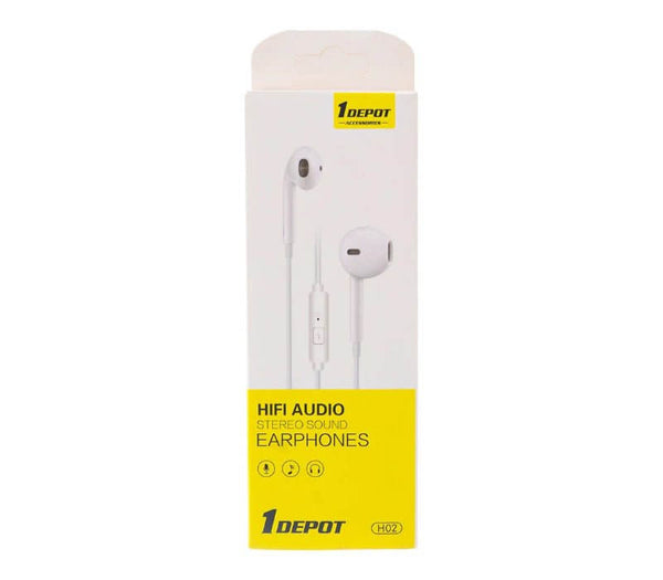 One Depot Wired Headphone, DP-H02 - White
