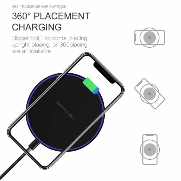 ERCKO High Quality Mobile Wireless Fast Charging Pad Qi 10W Smart Wireless Charger - Matjrna